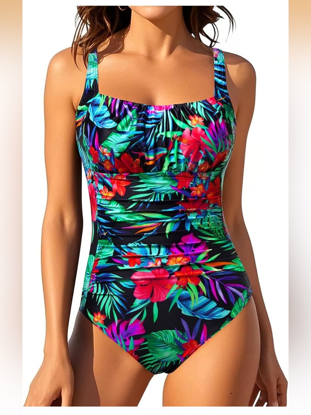 One Piece Bathing Suit Tummy Control Swimsuit Slimming Vintage S. 1936/bb7-1